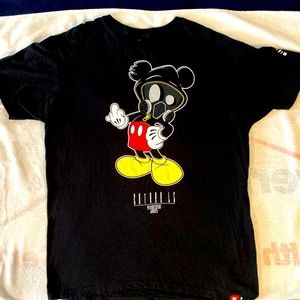 Entree Graphic T Shirt Short Sleeve Mickey Mouse, Black, XL